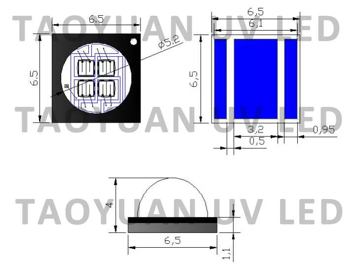 UV LED 365nm 385nm 395nm 10W UV High Power LED LG Chip Ultraviolet Light